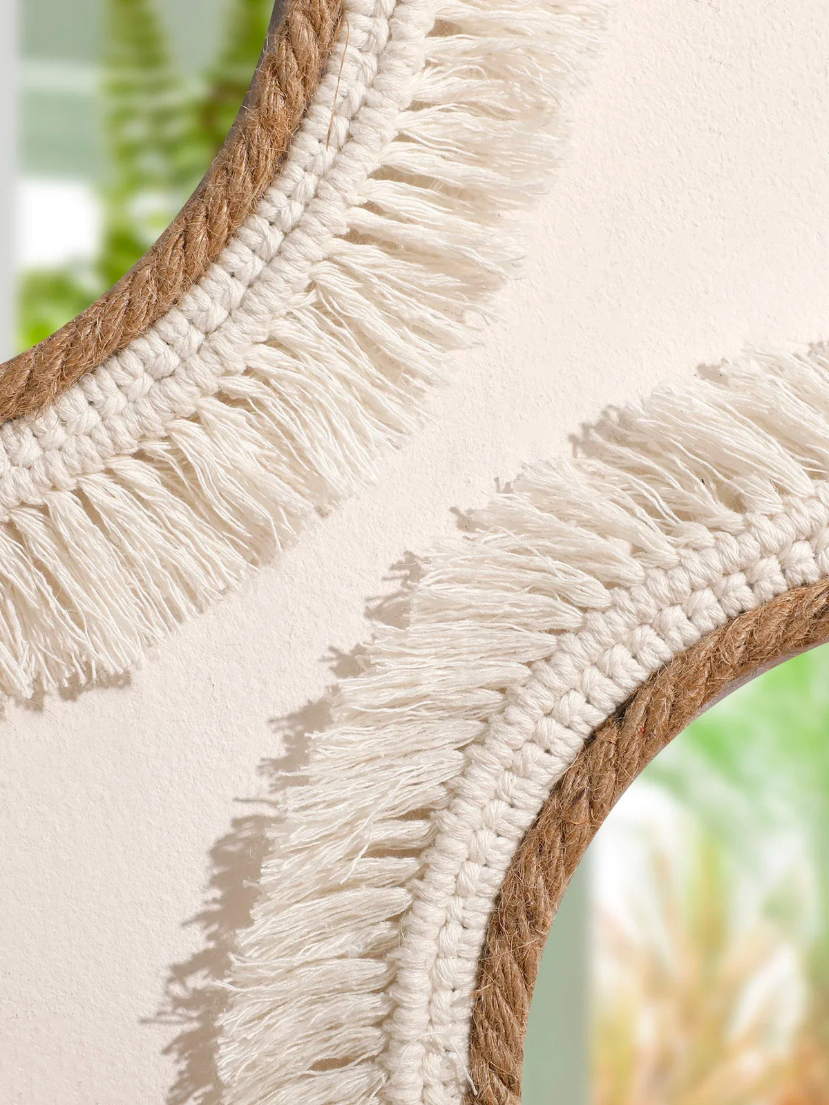 Boho Macrame Round Wall Mirror