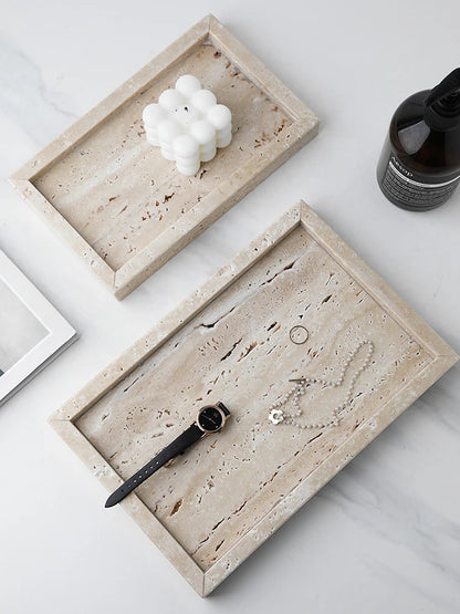 Natural Travertine Stone Vanity Tray