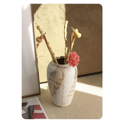 Mottled Wabi-Sabi Ceramic Jar Vase