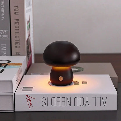 Wooden Mushroom LED Table Lamp