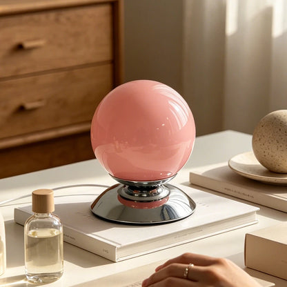Glass Globe Table Lamp with Plinth Base