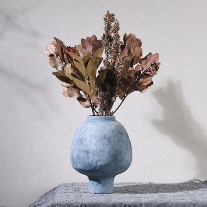 Handmade Stoneware Pedestal Vase