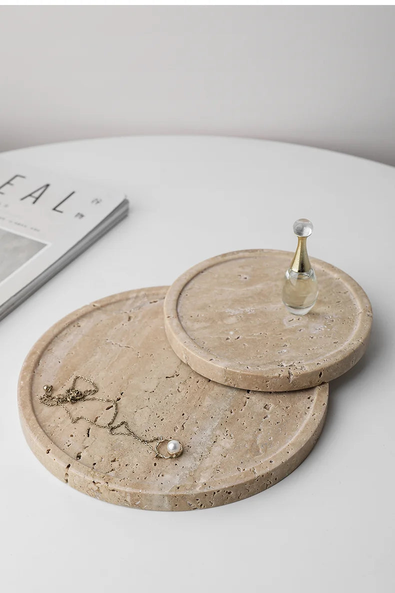 Natural Travertine Stone Vanity Tray