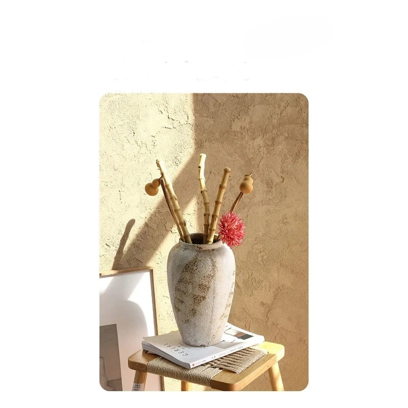 Mottled Wabi-Sabi Ceramic Jar Vase