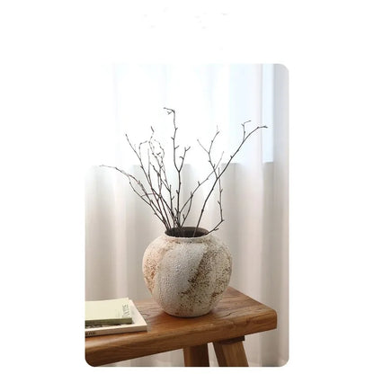 Mottled Wabi-Sabi Ceramic Jar Vase