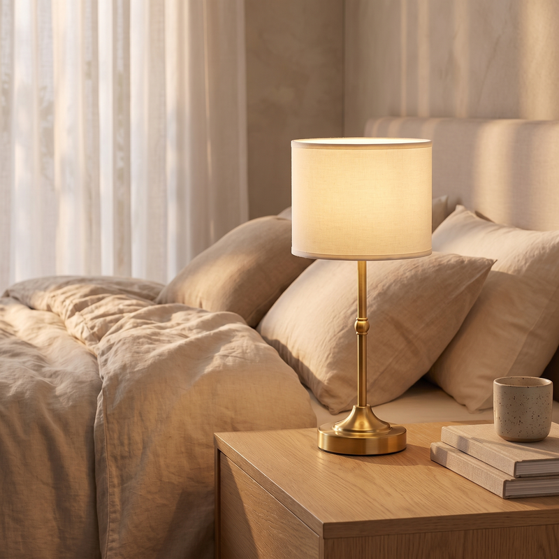 Cordless Fabric Shade Table Lamp