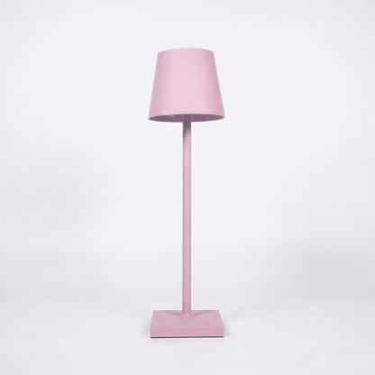 Cordless table lamp – Pink, on a white background