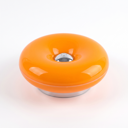 Donut table lamp – Amber Orange, on a white background